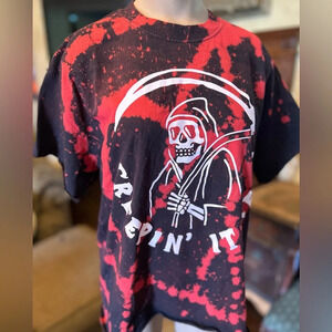 OOAK Creepin' It Real Grim Reaper Horror Halloween T Shirt